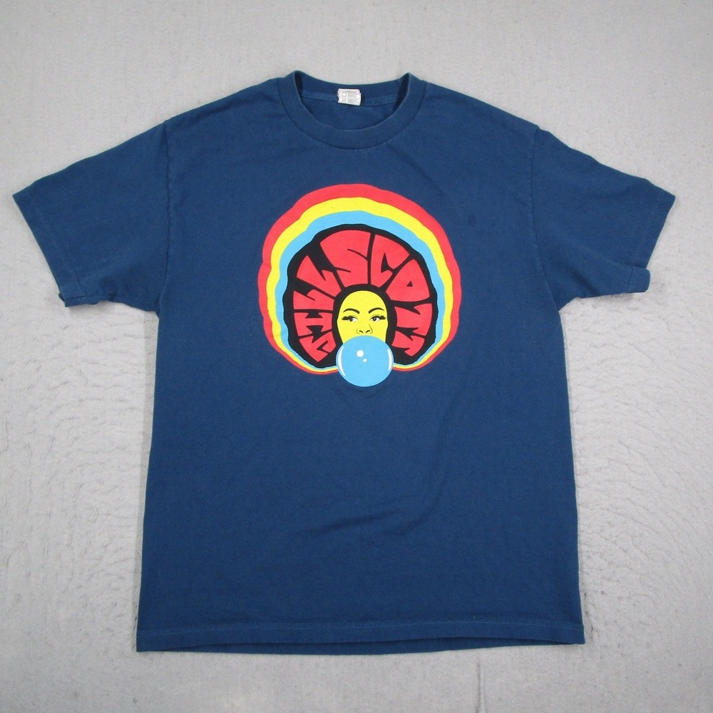 Jill Scott Graphic T-Shirt Mens Large Blue Alstyle Cotton Short Sleeve Retro